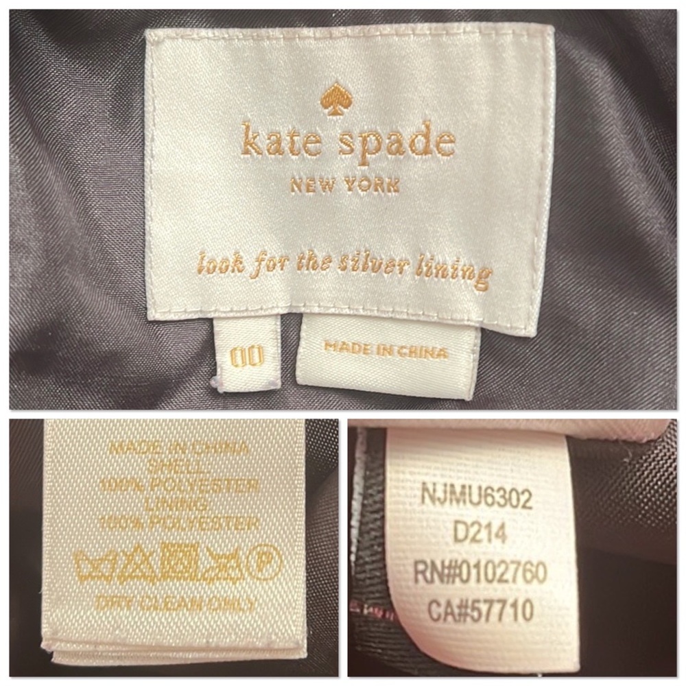 Kate Spade crepe bow back formal cocktail dress black 00 - Picture 6 of 11
